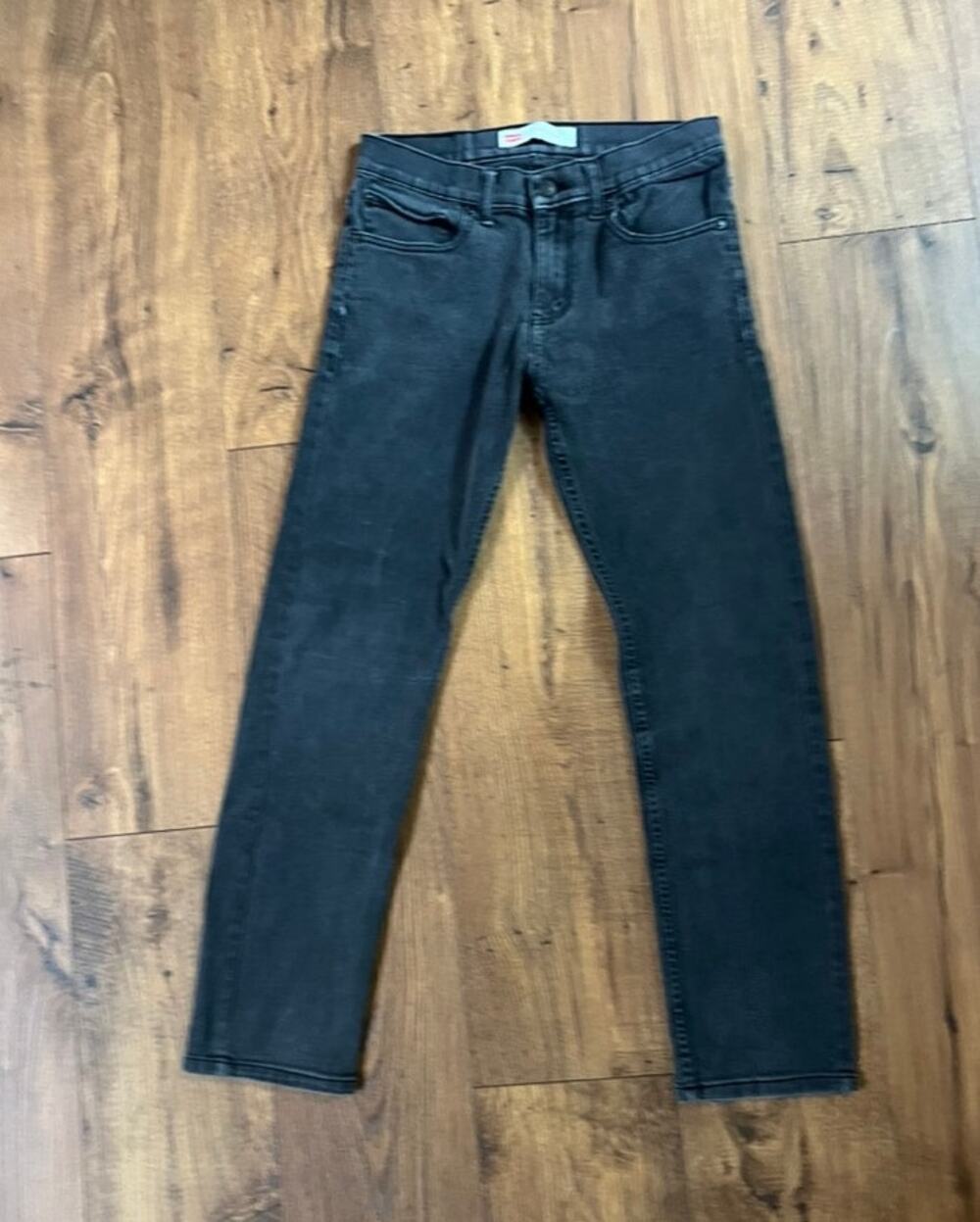 Men Jrs Levi's 511 Slim Jeans Faded Black Denim Boys 18 Reg 29 x 29
